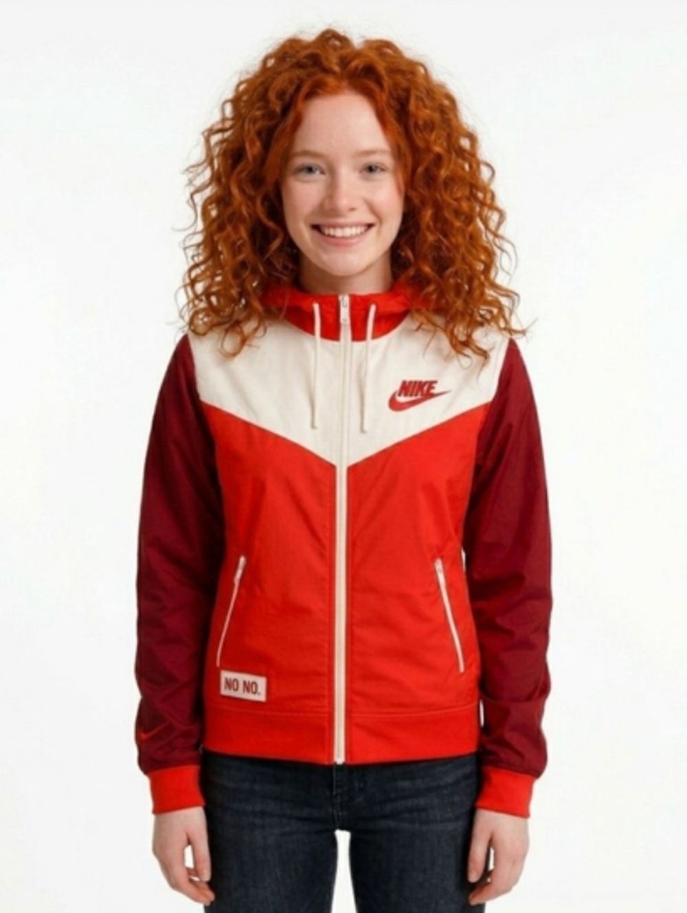 Nike Windrunner Red White Jacket - XS